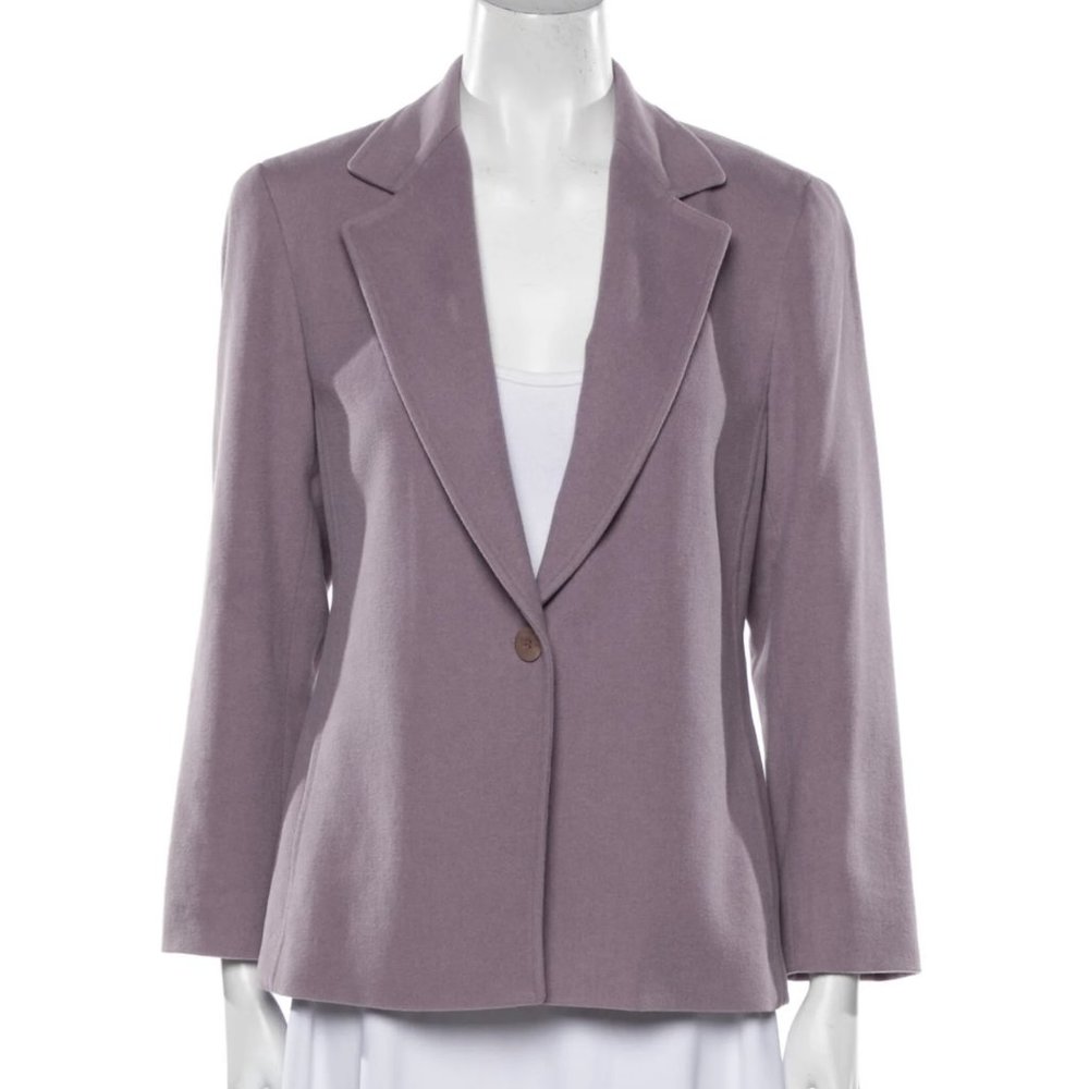 EUC SPRING Lafayette 148 lilac mauve angora/wool/cashmere blazer jacket, S